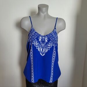 Blue Patterned Women's Top